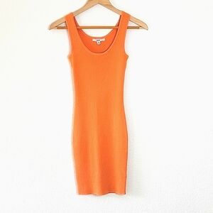 PAPAYA Orange Casual Tank Top Bodycon Mini Dress size S Casual Summer